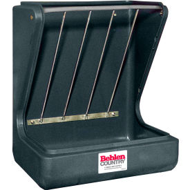 Poly Wall Stall Feeder With Galvanized Steel Hay Rack, 18"D From Wall