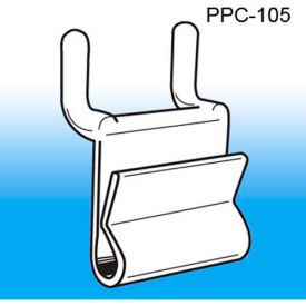Power Wing Clip for Pegboard & Slatwall, 1/2"L, White