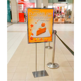 Premium Poster Frame Display Stand, 59"H x 22.5"W, Chrome