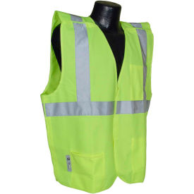 Radians SV4 Class 2 5 Pt. Breakaway Solid Vest, Hi-Vis Green