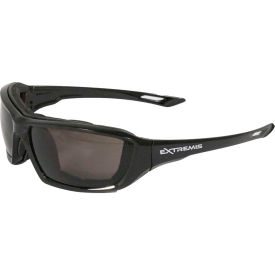 XT1-21 Extremis Foam Lined Frame Safety Glasses, Smoke A/F Lens, Black Frame