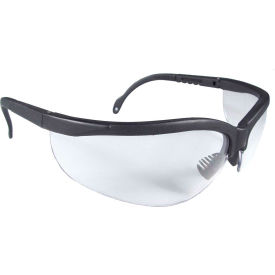 JR0111ID Journey Half Frame Safety Glasses, Clear Anti-Fog Lens, Black Frame