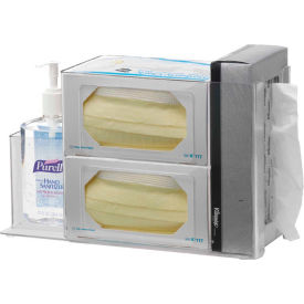 Infection Prevention Station, Wall Mountable, 14"W x 9"D x 9"H, Clear