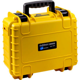 Medium Outdoor Waterproof Case without Foam/Insert 14-1/4"L x 11-3/4"W x 6-3/4H, Yellow