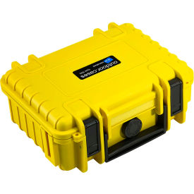 Outdoor Waterproof Case W/ Sponge Insert Foam 8-3/4"L x 7"W x 3-1/2H, Yellow