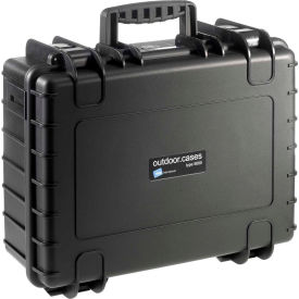 Medium Outdoor Waterproof Case W/ Sponge Insert Foam 18-1/2"L x 14-1/2"W x7-1/2H, Black