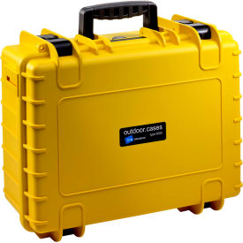 Medium Outdoor Waterproof Case W/ Reconfigurable Padded Divider Insert 18-1/2"Lx14-1/2"W, Yellow