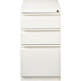 20" Deep Box/Box/File Mobile Pedestal - White