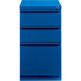 20" Deep Box/Box/File Mobile Pedestal - Blue