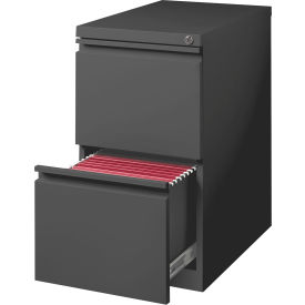 20" Deep File/File Mobile Pedestal - Charcoal
