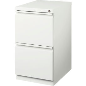 20" Deep File/File Mobile Pedestal - White