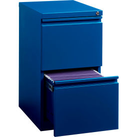 20" Deep File/File Mobile Pedestal - Blue