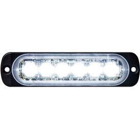 LED Rectangular Clear Low Profile Strobe Light 12V - 6 LEDs