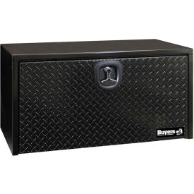 Underbody Truck Box W/ Diamond Tread Aluminum Door - Black 18x18x30