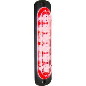 LED Rectangular Red Low Profile Strobe Light 12V - 6 LEDs