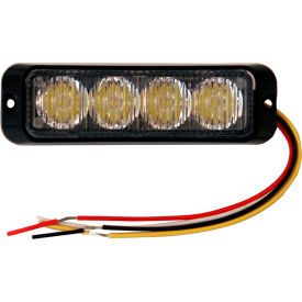 Buyers LED Rectangular Amber Strobe Light 12-24V - 4 LEDs