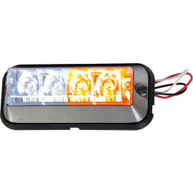 LED Rectangular Amber/Clear Strobe Light - 4 LEDs