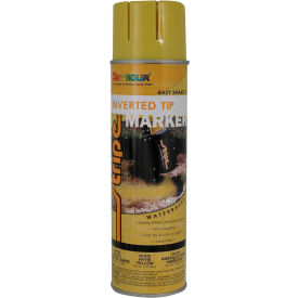 Waterbased Street & Utility Marking Paint, Hi-Viz Yellow, 20 oz., 12 Cans/Case