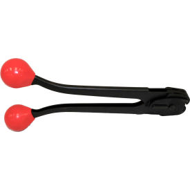 Front Action Double Notch Sealer for 3/4" Strap Width, 13"L x 6"W x 2"H, Black/Red