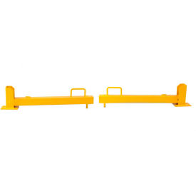 Folding Dock Door Guard, Protects Door Tracks & Pallets, 36"L Arm, Yellow