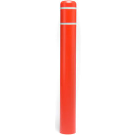 Bollard Cover, 7" Diameter x 52" Height, Red Without Tape