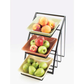 Mission Square Bowl Display 12"W x 19"D x 13-1/2"H Black