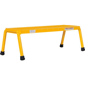 Aluminum Yellow Wide Step Stand - 1 Step Welded