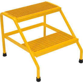 Aluminum Yellow Step Stand - 2 Step Welded
