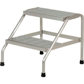 Aluminum Wide Step Stand - 2 Step Welded