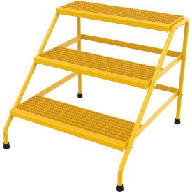 Aluminum Yellow Step Stand - 3 Step Welded