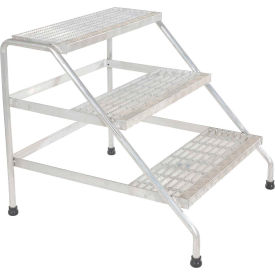 Aluminum Wide Step Stand - 3 Step Welded