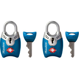 No. 4689T TSA-Accept Keyed-Alike Metal Padlock, 1"W Assorted Colors