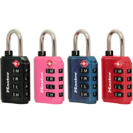 No. 4691DWD TSA-Accept Set-Your Own Combination Zinc Padlock - Assorted Colors