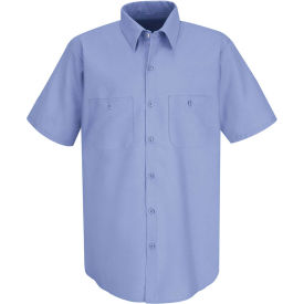 Men's Industrial Work Shirt Short Sleeve Light Blue M SP24