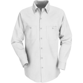 Men's Industrial Work Shirt Long Sleeve White Regular-M SP14
