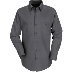 Men's Industrial Work Shirt Long Sleeve Charcoal Long-M SP14