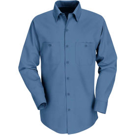 Men's Industrial Work Shirt Long Sleeve Postman Blue Long-L SP14