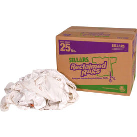 White Knit/Polo Reclaimed Rags, 25 Lbs.