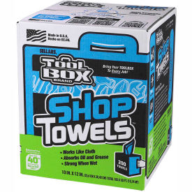 Z400 Blue Shop Towels, 200 Sheets/Box, 6 Boxes/Case