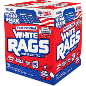 Z400 White Rags, 200 Sheets/Box, 6 Boxes/Case