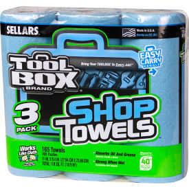 Z400 Blue Shop Towel- 3-Pack, 55 Sheets/Roll, 8 (3-Packs)/Case 54483
