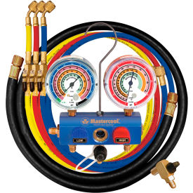 3 Way 3 1/8" Gauges, 60" Hoses 3-1/4" R, B, Y & 1-3/8" Black