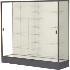 Colossus Floor Case, Plaque Back, Dark Bronze Frame, 72"L x 66"H x 20"D