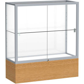 White Back, Satin Frame, Autumn Oak Base, 36"L x 40"H x 14"D