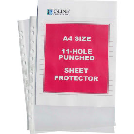 Heavyweight Polypropylene Sheet Protector, A4 SIZE, Clear, 11 3/4 x 8 1/4, 50/BX