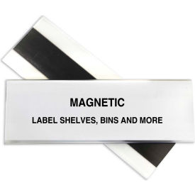 HOL-DEX Magnetic Shelf/Bin Label Holders, 2 Inch Magnetic Label Holder, 10/BX