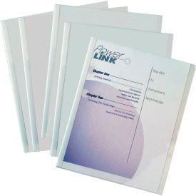 Vinyl Report Covers with Tang Fastener, Clear, 11 x 8 1/2, 50/BX