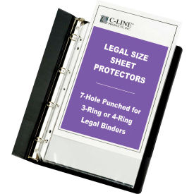 Heavyweight Legal Poly Sheet Protector for 3 or 4-Ring Binders, Clear, 14 x 8-1/2, 50/BX