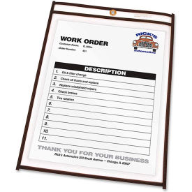 Shop Ticket Holders, Stitched, Both Sides Clear, 8 1/2 x 11, 25/BX