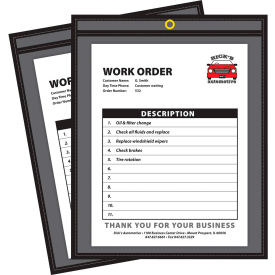 Shop Ticket Holders, Stitched, One Side Clear, 8 1/2 x 11, 25/BX